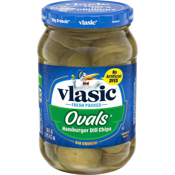 Vlasic Vlasic Ovals Hamburger Dill Chips 16 fl. oz., PK12 5410001160 - main